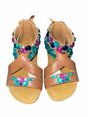 NWOT • Kids Brown Jewel-Strap Sandals from Joe Fresh